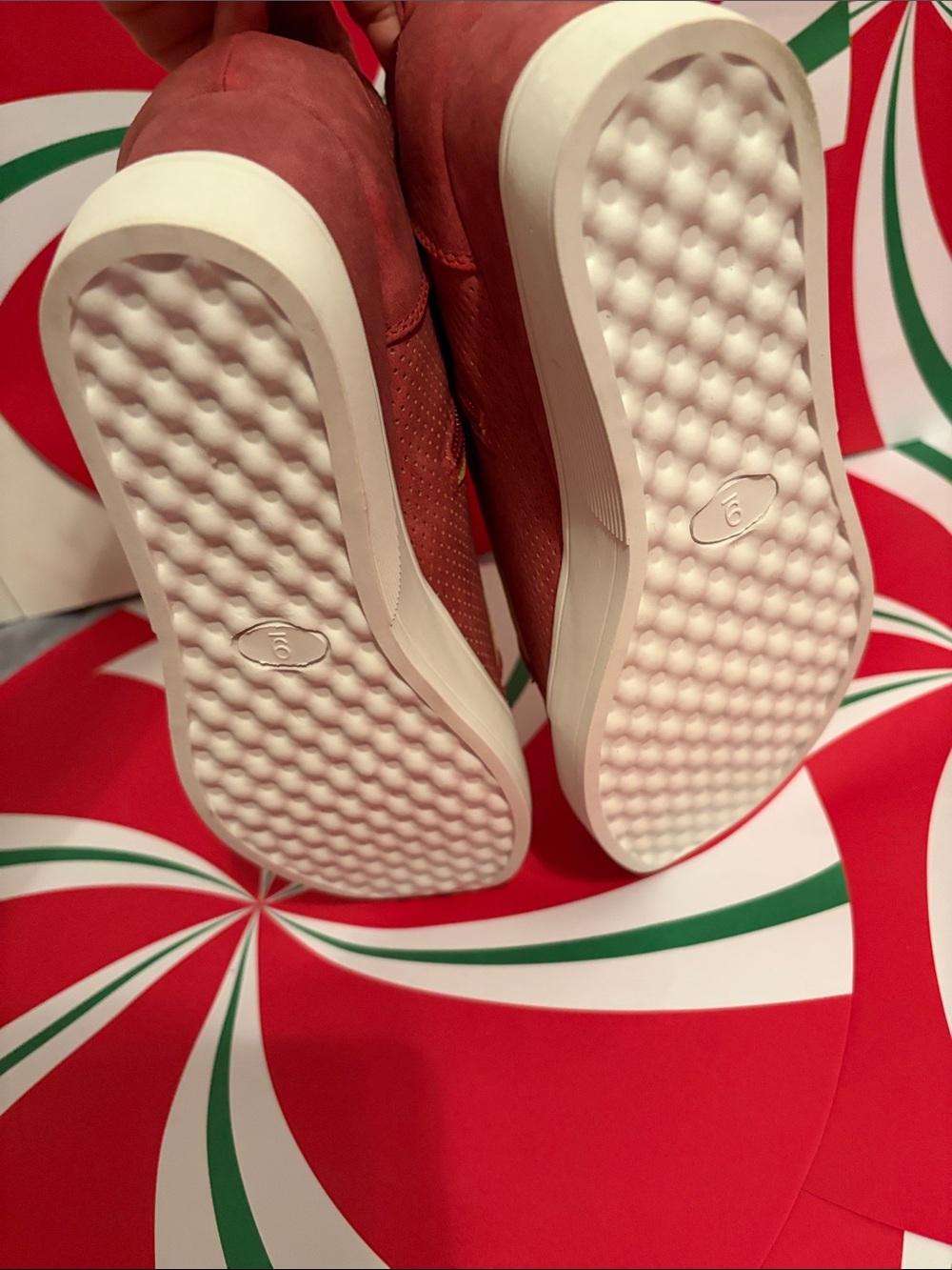 Journee Collection Red Suede Slip-On Platform Sneakers - Picture 6 of 6